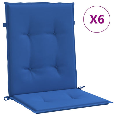 Vidaxl Garden Cushions 6 PCS 100x50x3 cm tessuto oxford blu reale