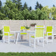 Vidaxl Garden Cushions 4 pezzi 100x50x3 cm tessuto oxford chiaro verde