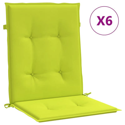 Vidaxl Garden Cushions 6 PCS 100x50x3 cm tessuto Oxford chiaro verde