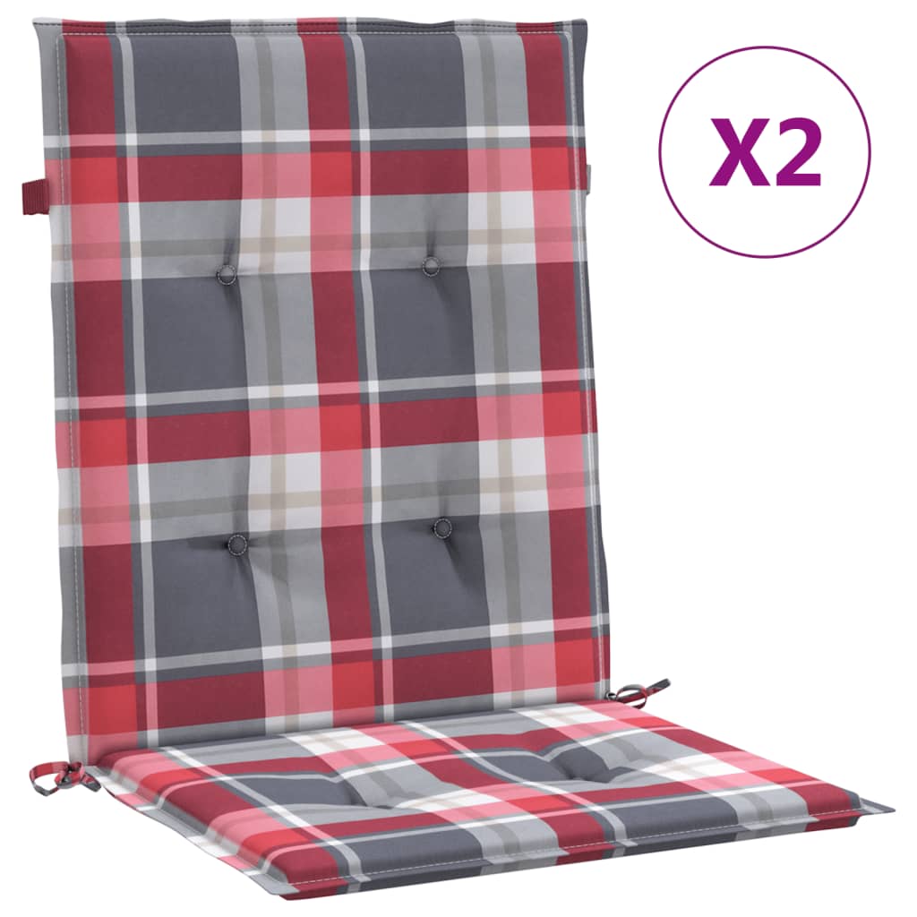 Vidaxl Garden Cushions 2 St 100x50x3 cm Tessuto di tessuto Oxford Rosso