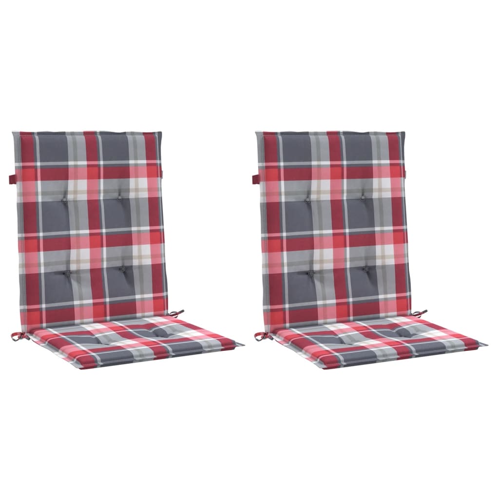Vidaxl Garden Cushions 2 St 100x50x3 cm Tessuto di tessuto Oxford Rosso
