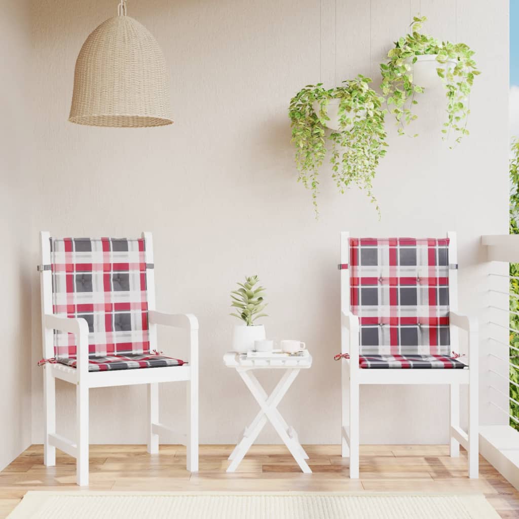 Vidaxl Garden Cushions 2 St 100x50x3 cm Tessuto di tessuto Oxford Rosso