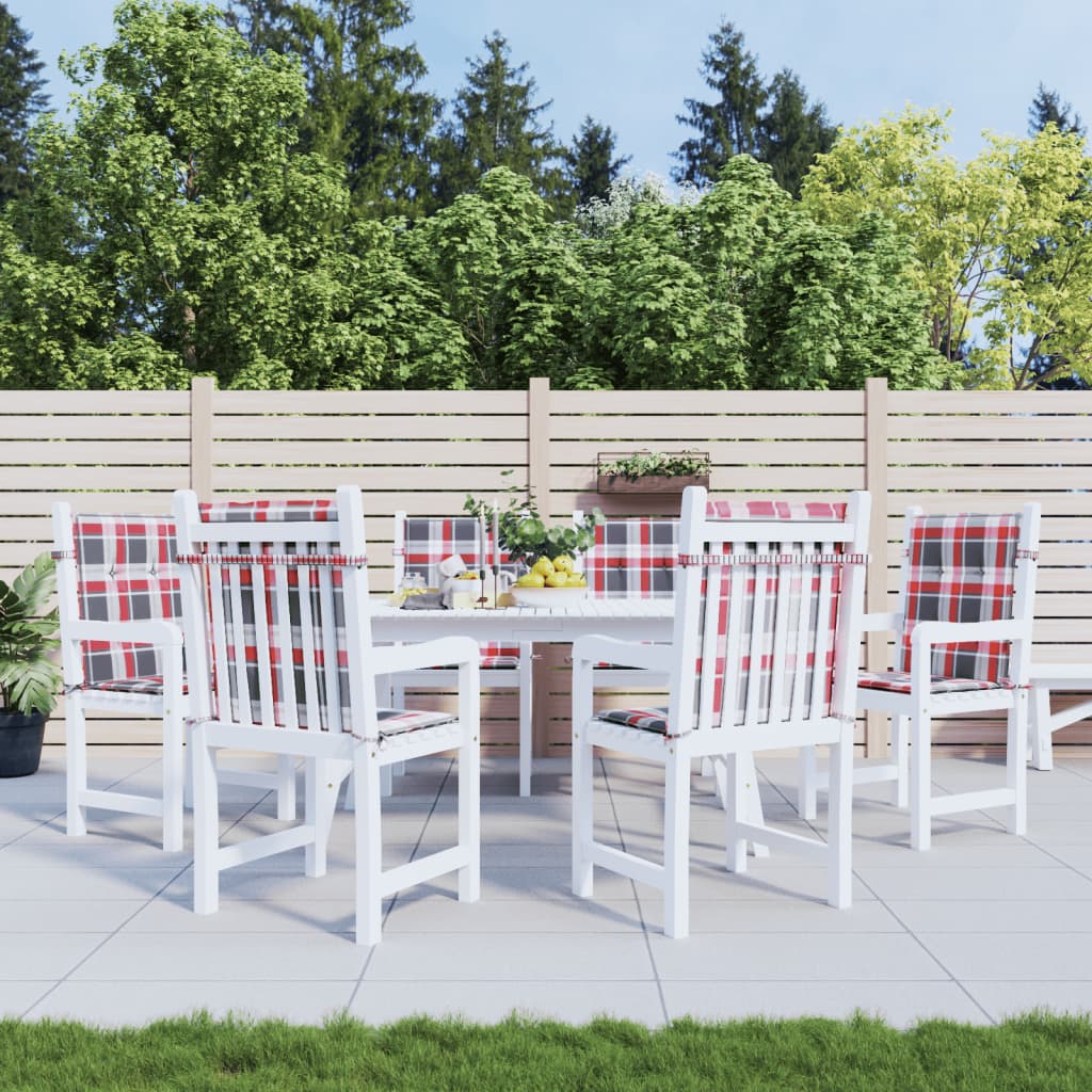 Vidaxl Garden Cushions 6 PCS 100x50x3 cm Tessuto in tessuto Oxford Red