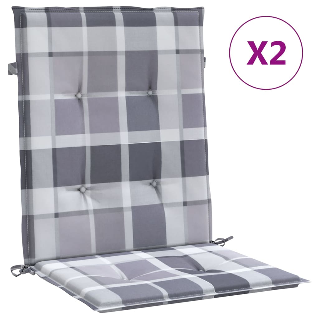 Vidaxl Garden Cushions 2 PCS 100x50x3 cm Tessuto in tessuto Oxford Modello grigio