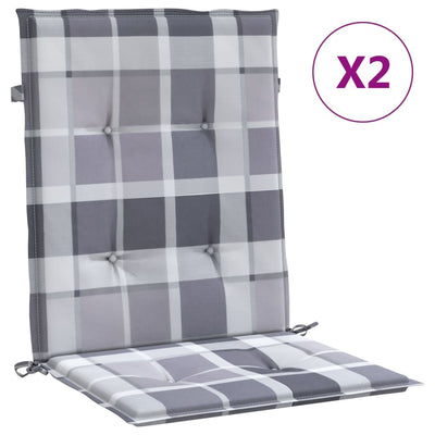 Vidaxl Garden Cushions 2 PCS 100x50x3 cm Tessuto in tessuto Oxford Modello grigio