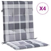 Vidaxl Garden Cushions 4 PCS 100x50x3 cm Tessuto in tessuto Oxford Modello grigio