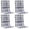 Vidaxl Garden Cushions 4 PCS 100x50x3 cm Tessuto in tessuto Oxford Modello grigio