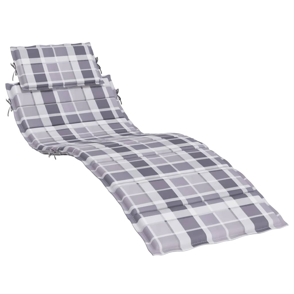 Vidaxl ROUNGER CHUCHion 186x58x3 CM Oxford Fabric Patrón de diamante Gray