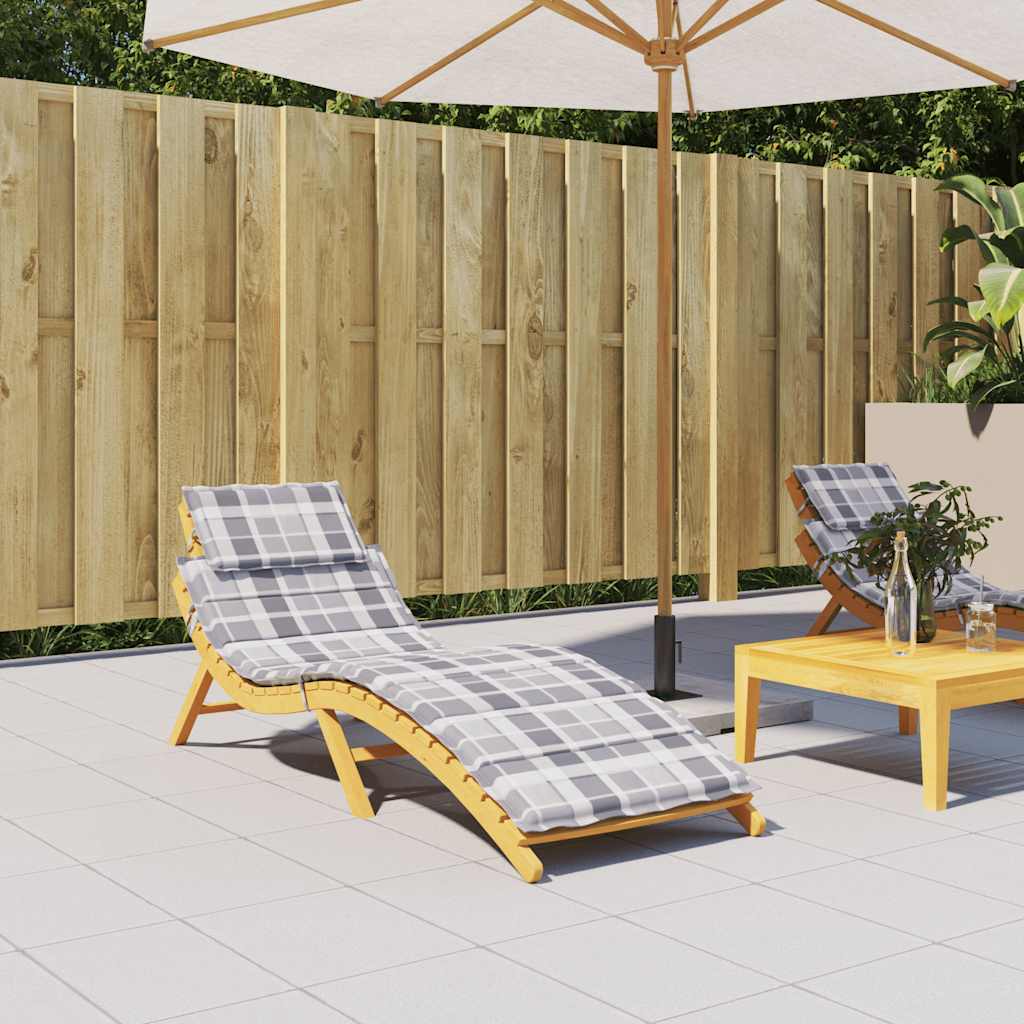 Vidaxl ROUNGER CHUCHion 186x58x3 CM Oxford Fabric Patrón de diamante Gray