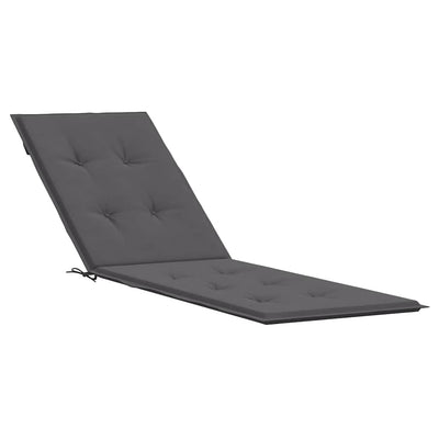 Cojín de silla de patio de Vidaxl (75+105) x50x4 cm antracita