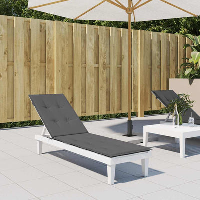 Cojín de silla de patio de Vidaxl (75+105) x50x4 cm antracita