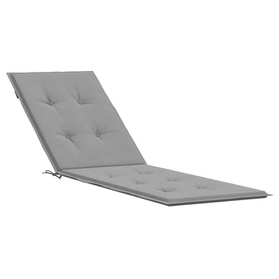 Cojín de silla de patio de Vidaxl (75+105) x50x4 cm gris