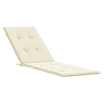 Cojín de silla de patio de Vidaxl (75+105) X50x4 CM Cream -Coled