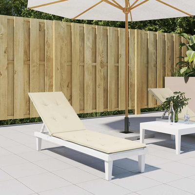 Cojín de silla de patio de Vidaxl (75+105) X50x4 CM Cream -Coled