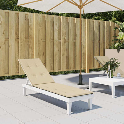 Cojín de silla de patio de Vidaxl (75+105) x50x4 cm beige