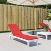 Cojín de silla de patio de Vidaxl (75+105) x50x4 cm rojo