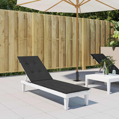 Cojín de silla de patio de Vidaxl (75+105) x50x4 cm negro