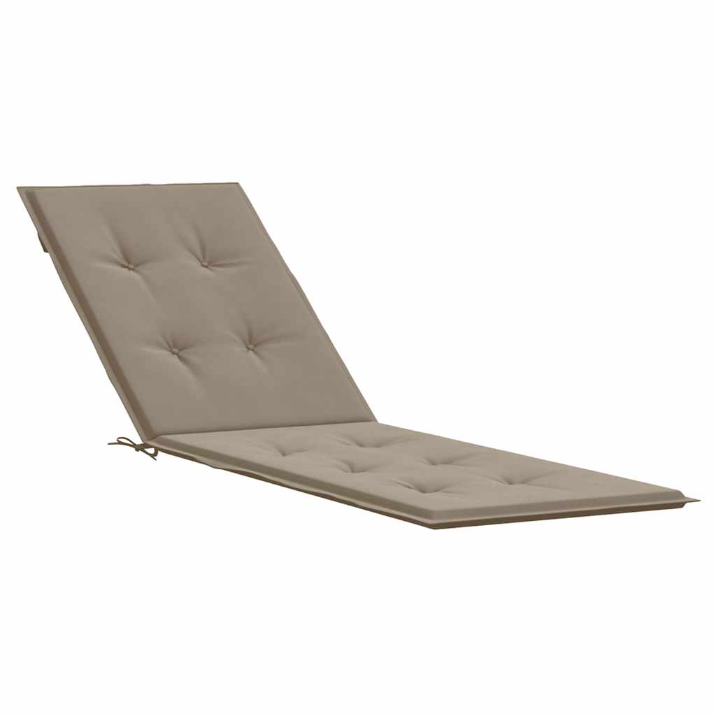 Cuscino della sedia da patio Vidaxl (75+105) x50x4 cm taupe