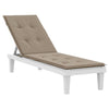 Cuscino della sedia da patio Vidaxl (75+105) x50x4 cm taupe