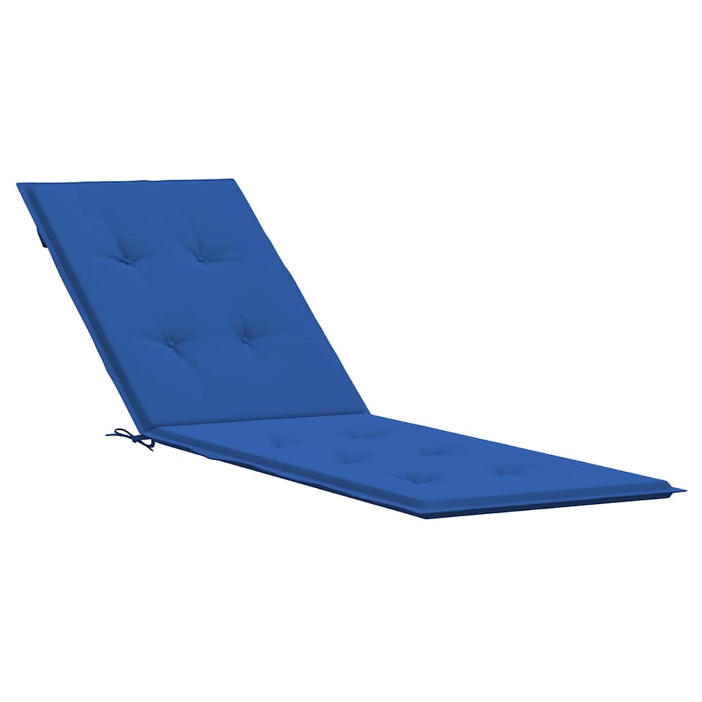 Cojín de silla de patio de Vidaxl (75+105) x50x4 cm azul real