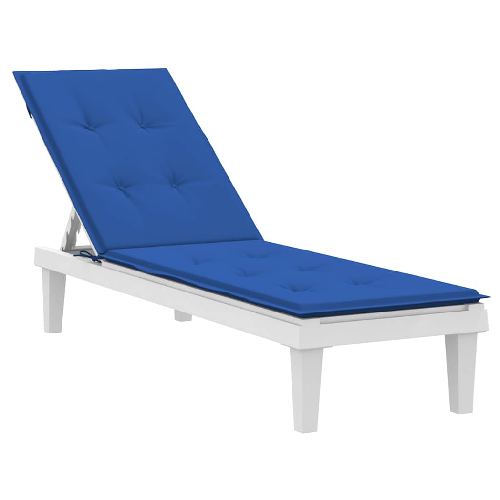 Cojín de silla de patio de Vidaxl (75+105) x50x4 cm azul real