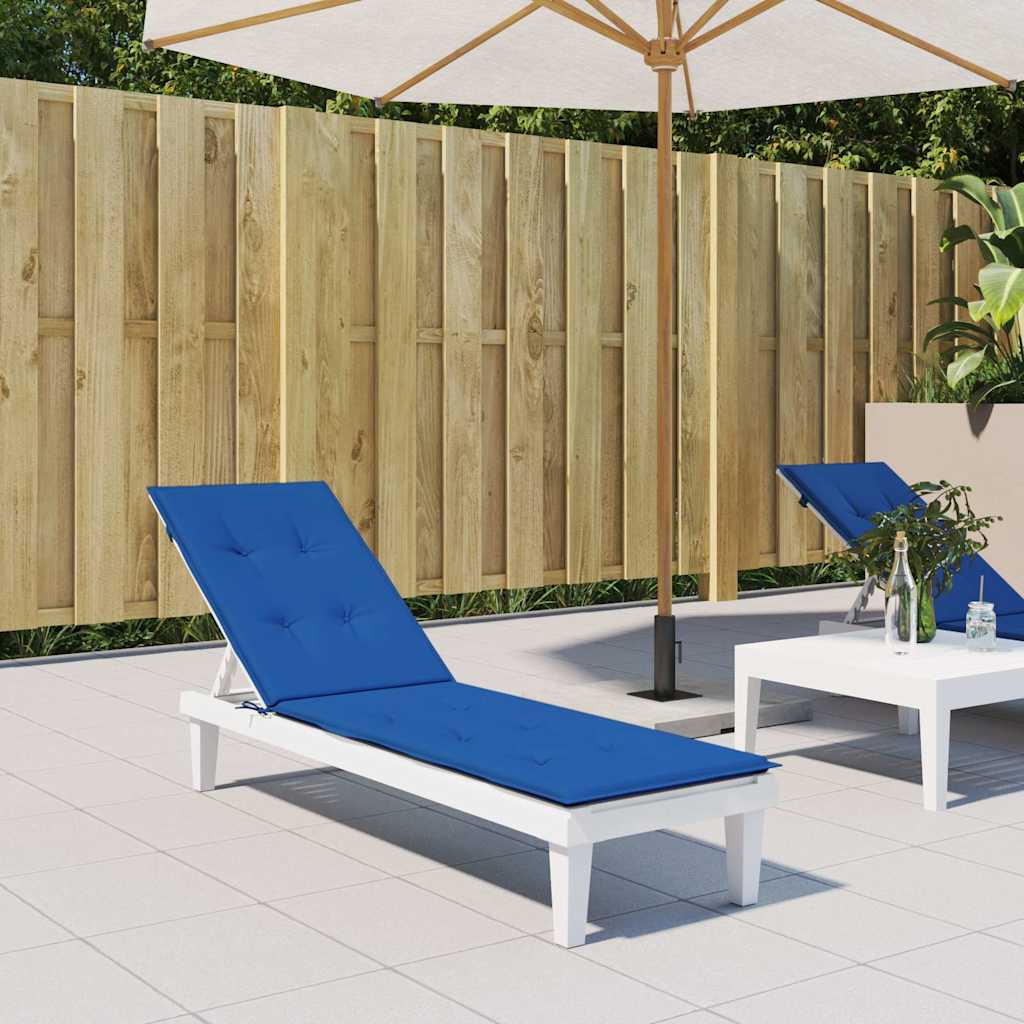 Cojín de silla de patio de Vidaxl (75+105) x50x4 cm azul real