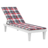 Vidaxl terrasstoelkussen ruitpatroon (75+105)x50x4 cm rood