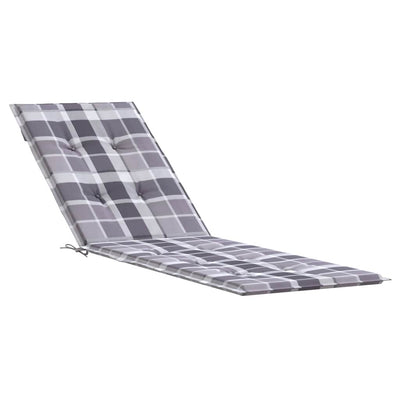Vidaxl Patrón de ventana de cojín de silla de patio (75+105) x50x4 cm gris