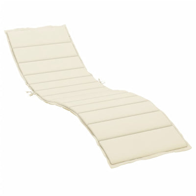 Vidaxl Rounger Cushion 200x50x33cm de crema de tela Oxford -Coled