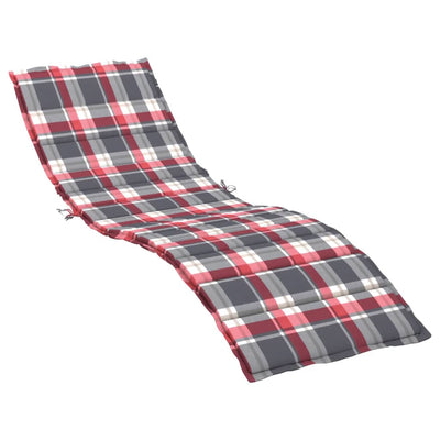 Vidaxl Rounger Cushion 200x50x3 CM Oxford Fabric Patrón de diamante Rojo