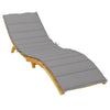 Vidaxl Lagger Cushion 200x60x3 cm tessuto oxford grigio