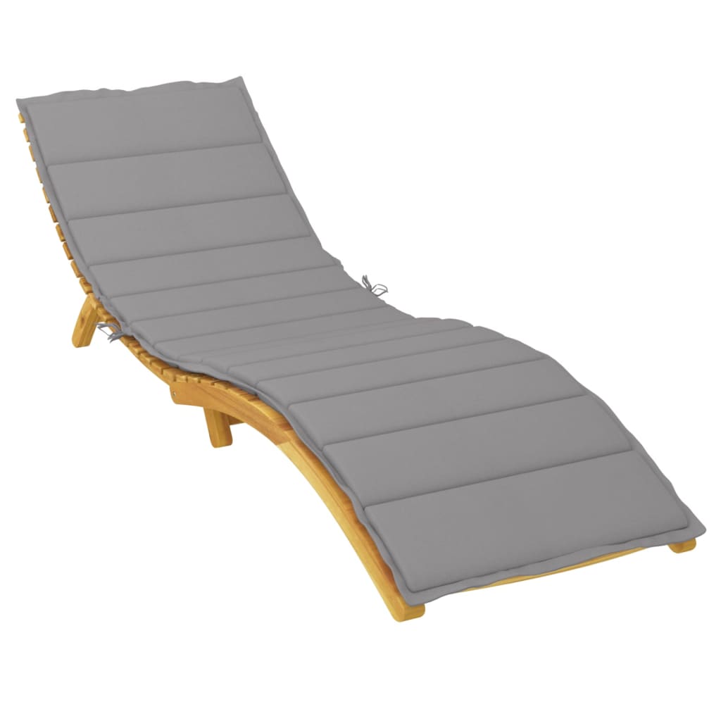 Vidaxl Lagger Cushion 200x60x3 cm tessuto oxford grigio