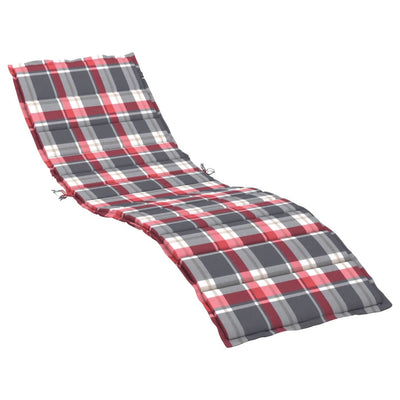 Vidaxl Rounger Cushion 200x60x3 CM Oxford Fabric Patrón de diamante Rojo