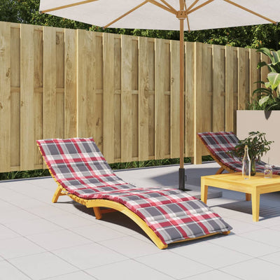 Vidaxl Rounger Cushion 200x60x3 CM Oxford Fabric Patrón de diamante Rojo