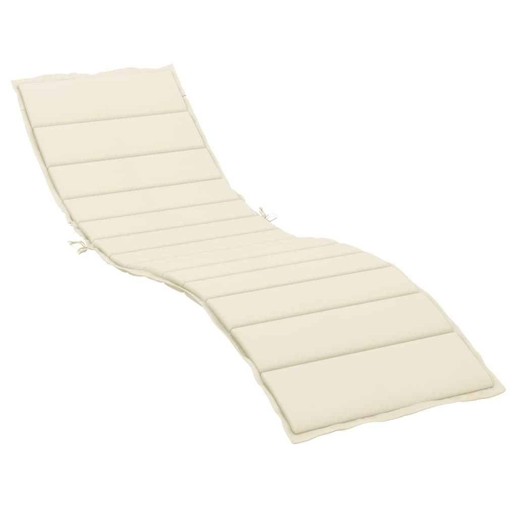 Vidaxl Rounger Cushion 200x70x3 CM Oxford Fabric Cream -Coled