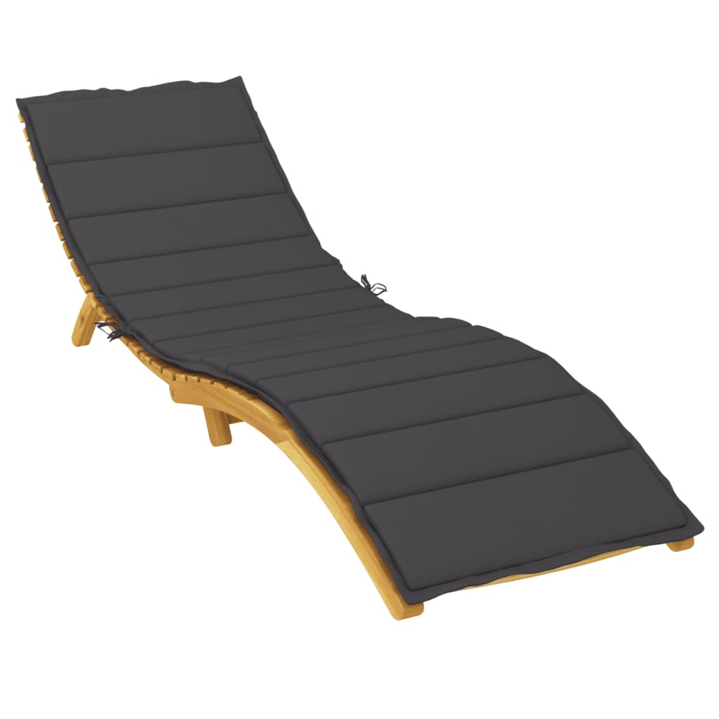 Vidaxl Lagger Cushion 200x70x3 cm tessuto oxford nero