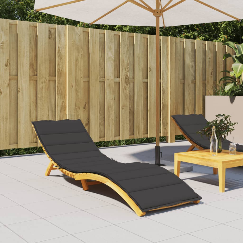 Vidaxl Lagger Cushion 200x70x3 cm tessuto oxford nero