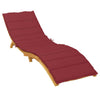 Cuscino per lettino Vidaxx 200x70x3 cm tessuto oxford rosso vino