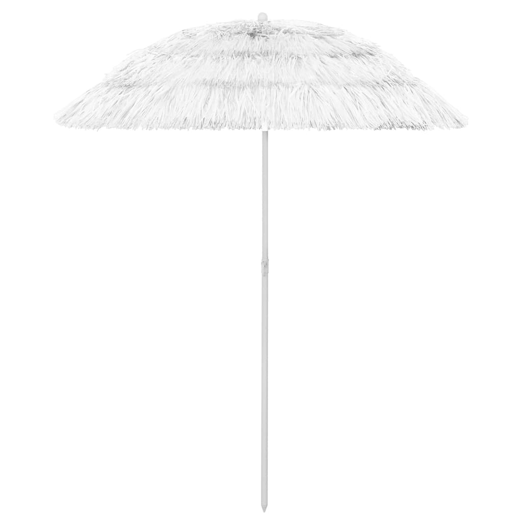 Vidaxl Strandparasol Hawaii 180 cm bianco