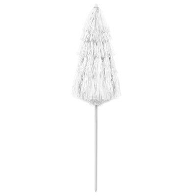 Vidaxl Strandparasol Hawaii 180 cm bianco