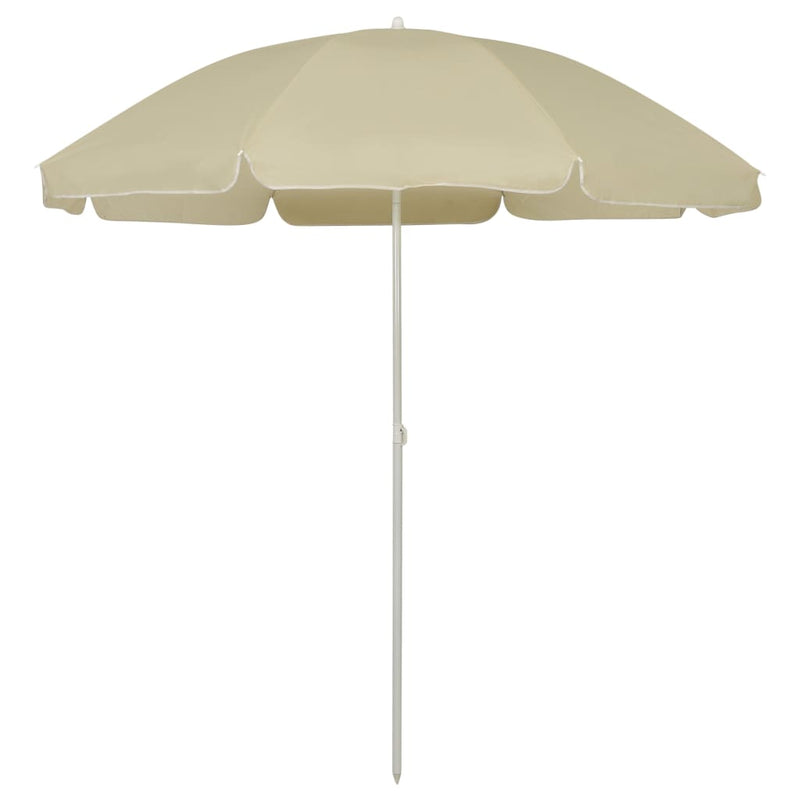 Vidaxl strandparasol 240 cm zandgeel