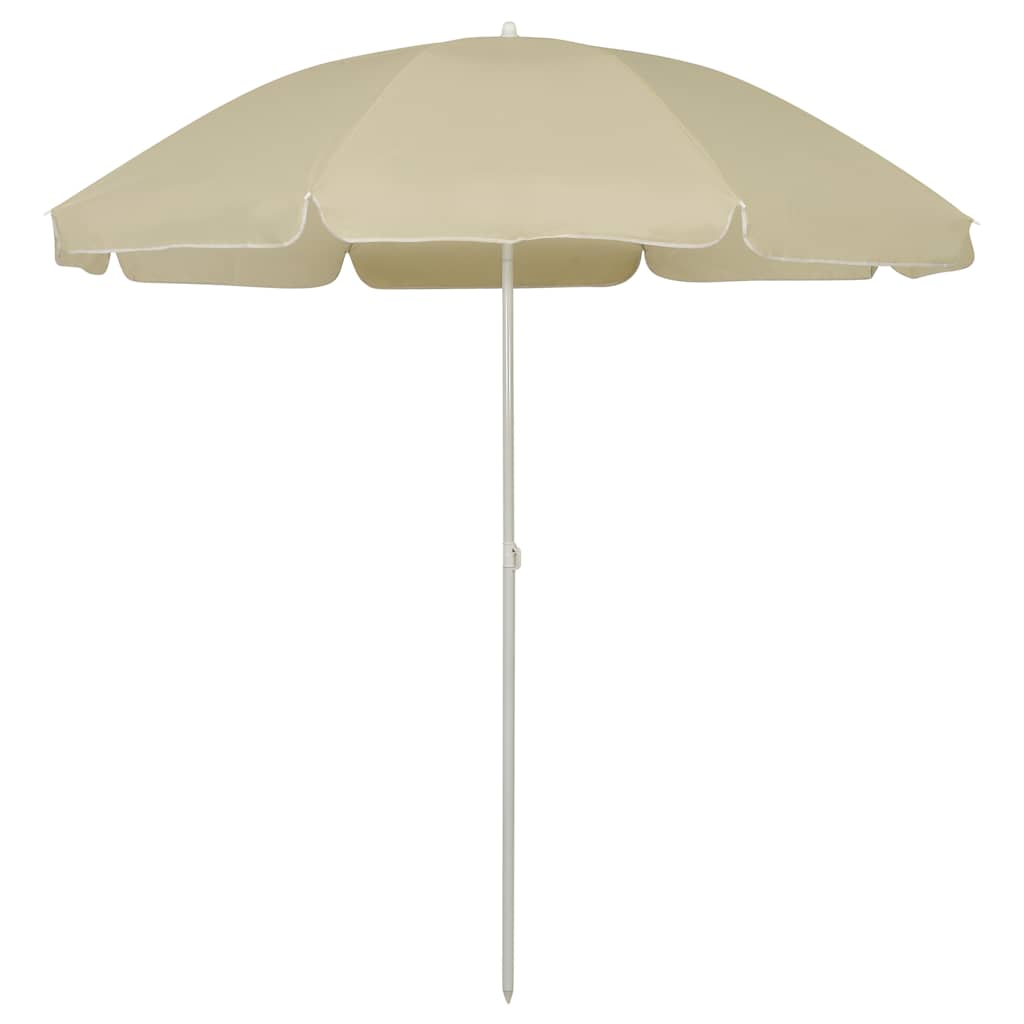 Sombrilla de playa VidaXL 240 cm amarillo arena