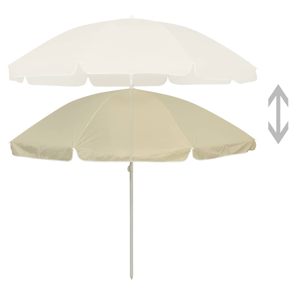 Sombrilla de playa VidaXL 240 cm amarillo arena