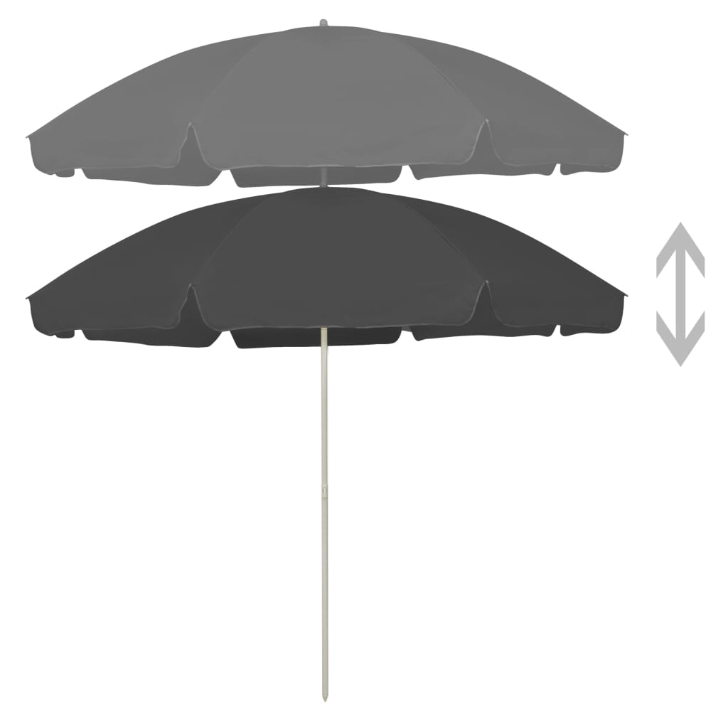 Ombrellone da spiaggia VidaXL 300 cm antracite