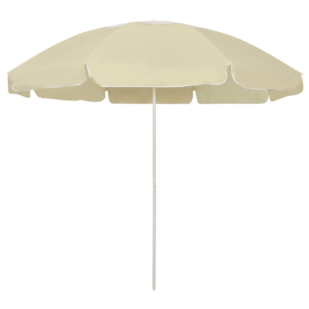 Vidaxl strandparasol 240 cm zandgeel