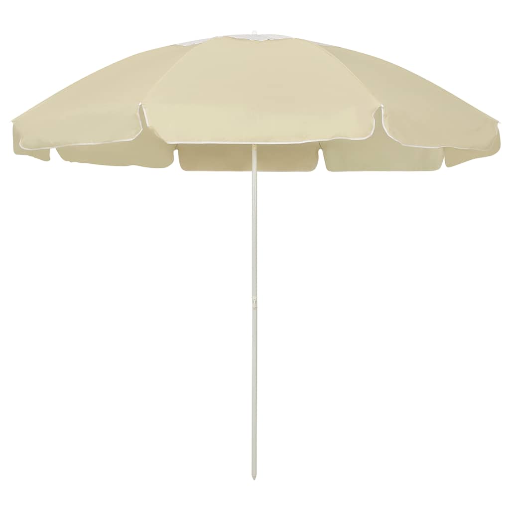 Sombrilla de playa VidaXL 240 cm amarillo arena