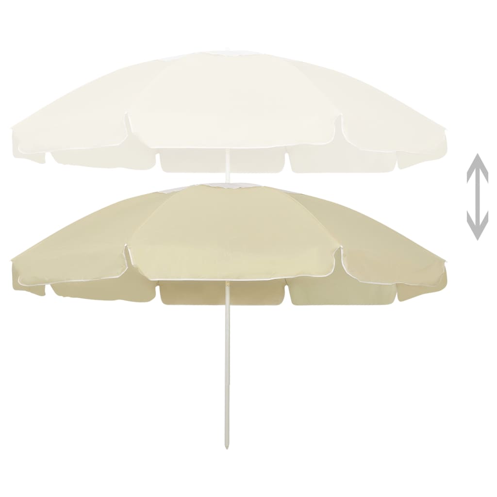 Sombrilla de playa VidaXL 240 cm amarillo arena