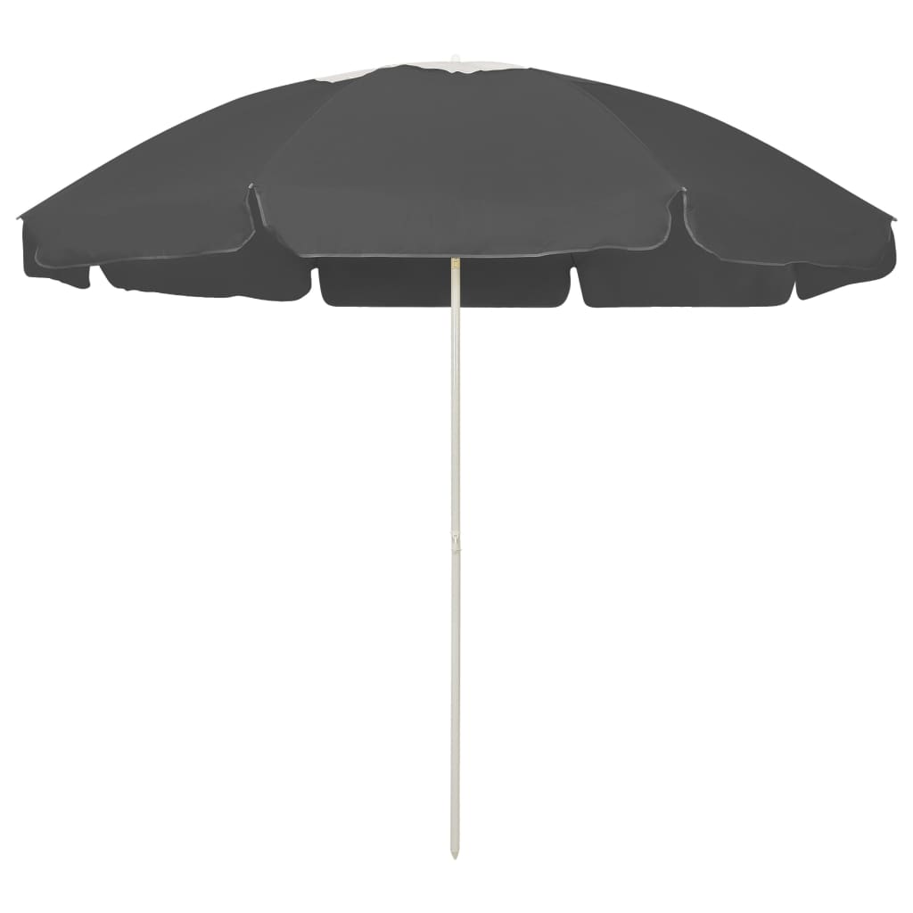 Sombrilla de playa VidaXL 240 cm antracita
