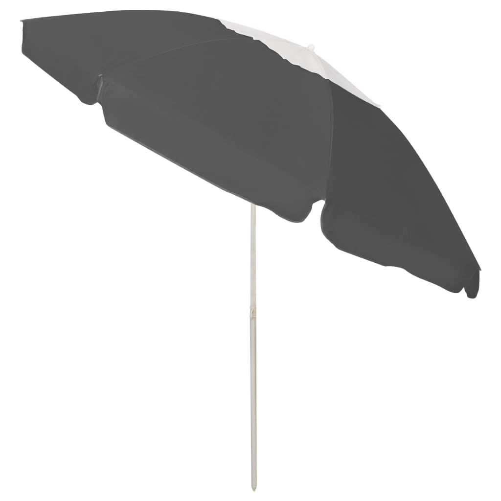 Sombrilla de playa VidaXL 240 cm antracita