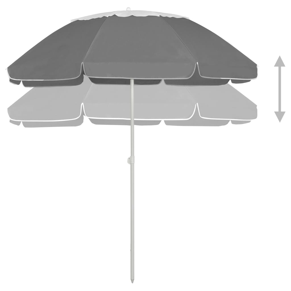 Ombrellone da spiaggia VidaXL 300 cm antracite